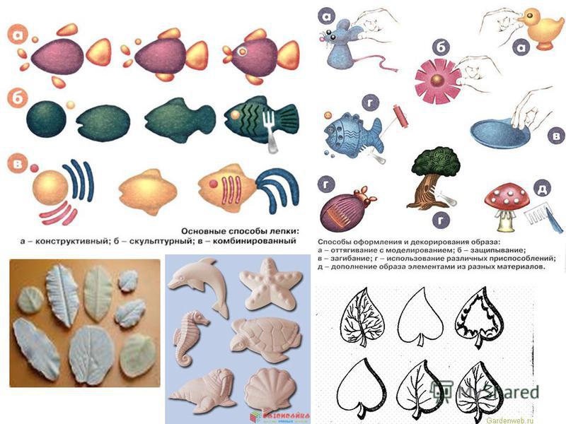 Схемы для лепки для дошкольников