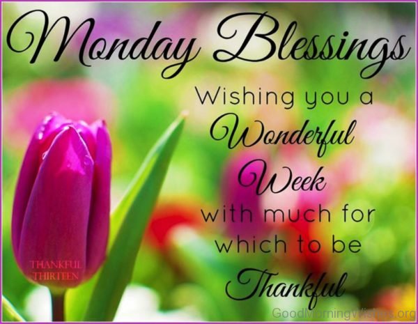 Monday Blessing Wishing You A Wonderful Week