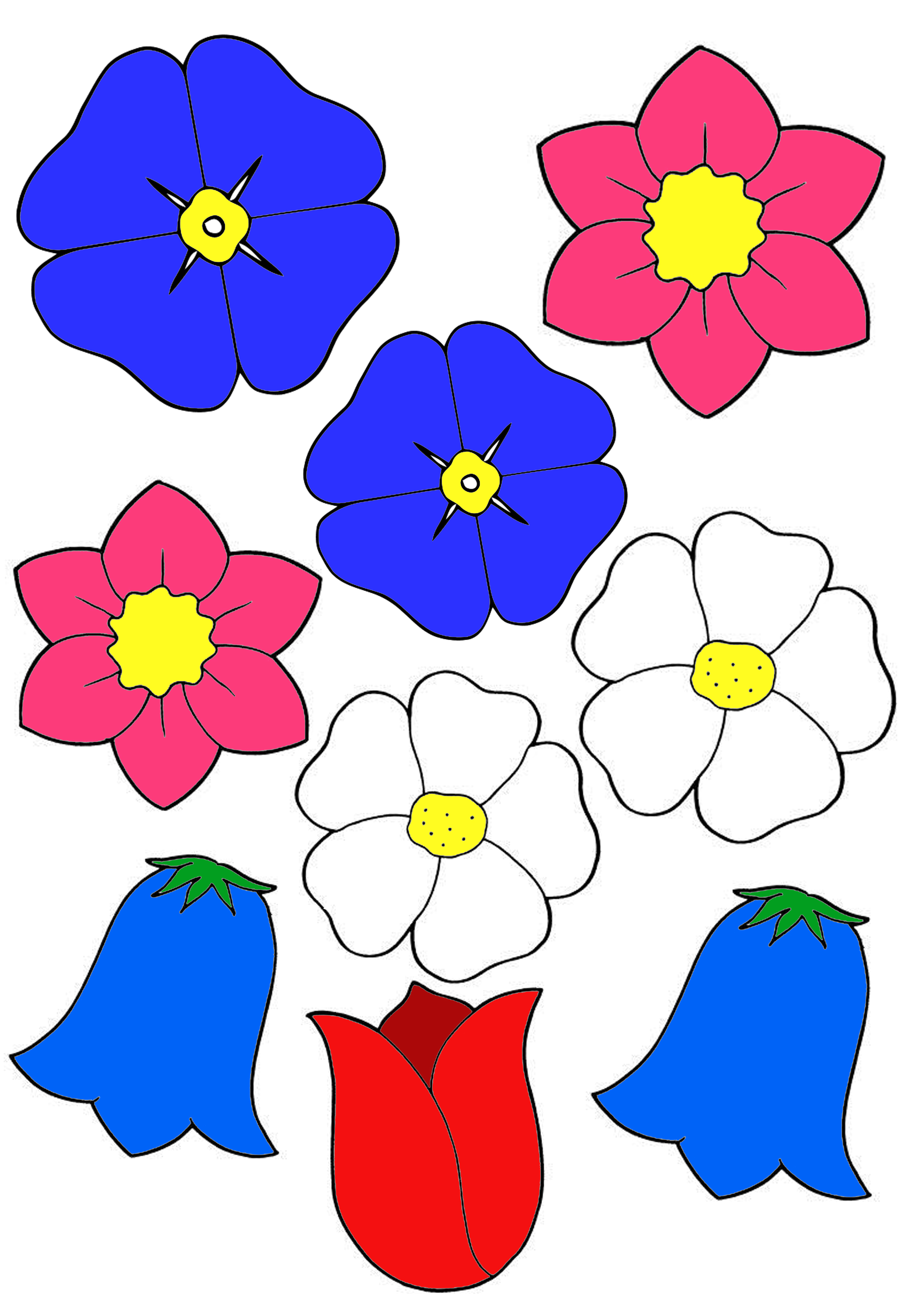 Шаблон цветка для фото в середине