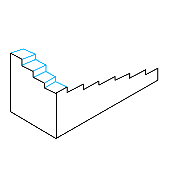 Как рисовать ступени