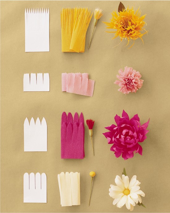 Цветы из бумаги для декора помещений