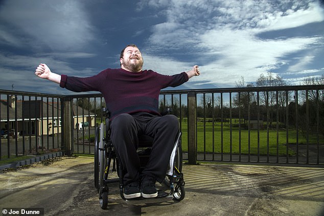 Paddy Slattery, 40, (pictured) from Offaly in Ireland, says lucid dreaming has given him the ability to run after being paralysed at age 17