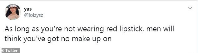 Clarification; Another person tried to figure out if he was being serious by asking if he likes women that wear makeup, but he responded: