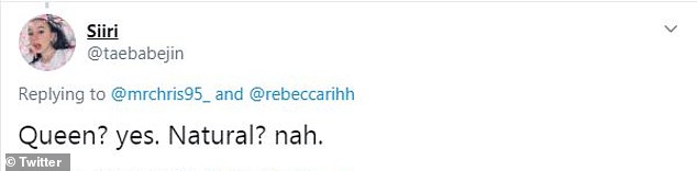 Clarification: One Twitter stressed that Rebecca is a