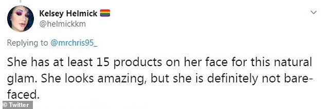 Clarification; Another person tried to figure out if he was being serious by asking if he likes women that wear makeup, but he responded: