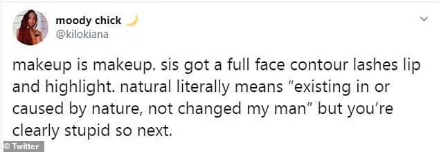 Clarification; Another person tried to figure out if he was being serious by asking if he likes women that wear makeup, but he responded: