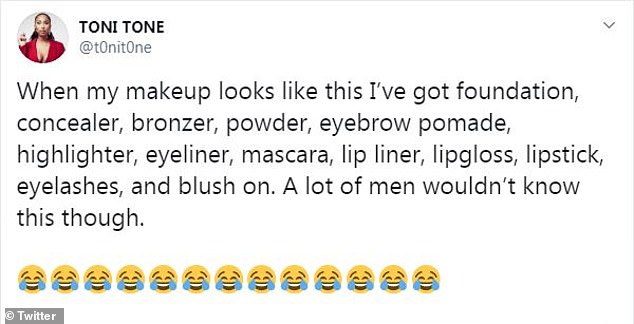 Clarification; Another person tried to figure out if he was being serious by asking if he likes women that wear makeup, but he responded: