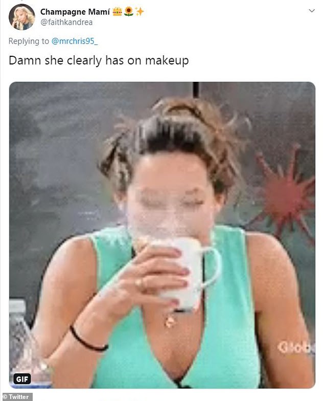 Clarification; Another person tried to figure out if he was being serious by asking if he likes women that wear makeup, but he responded: