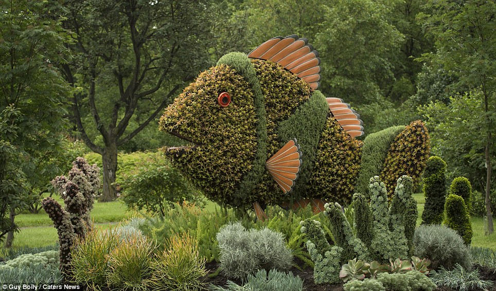 This entry brought the sea bed into a flowerbed with this fish