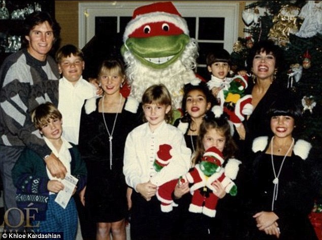Another family Christmas: Khloe Kardashian recently revealed this vintage snap... years before cameras started rolling for Keeping Up With The Kardashians