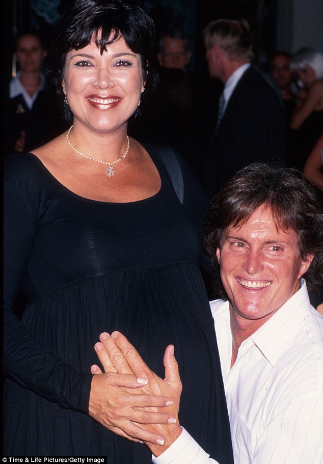 Memories: Bruce poses with a pregnant Kris Jenner as they arrive at an event in LA in 1997