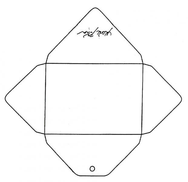 Схема конверта из бумаги