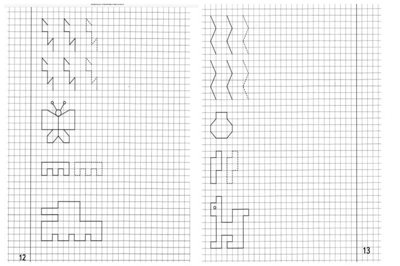 Рисование по клеточкам для детей 5 6 лет картинки схемы для начинающих