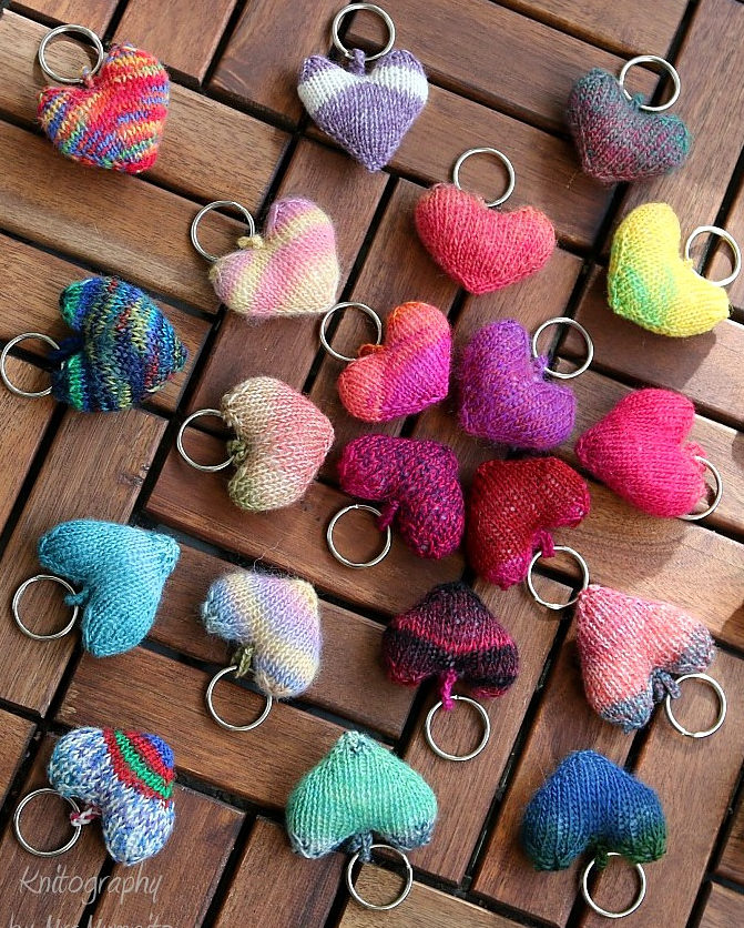 Free Knitting Pattern for Little Hearts