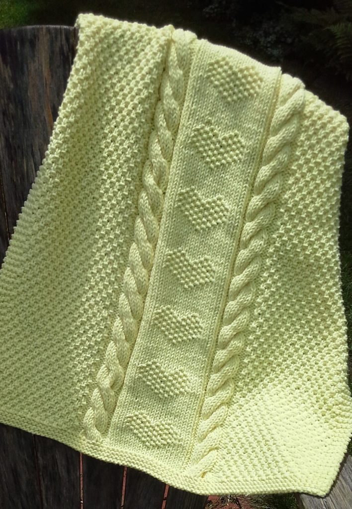 Free Knitting Pattern for Love Is a Blanket