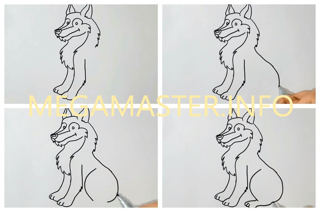 Рисуем волка красиво и быстро (Шаг 3)