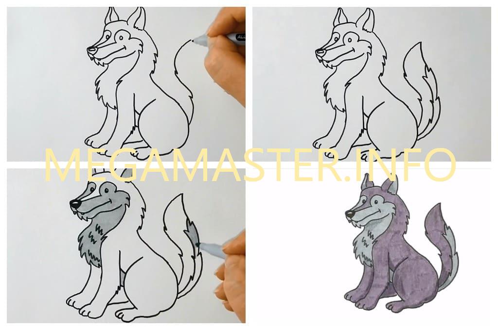 Рисуем волка красиво и быстро (Шаг 4)