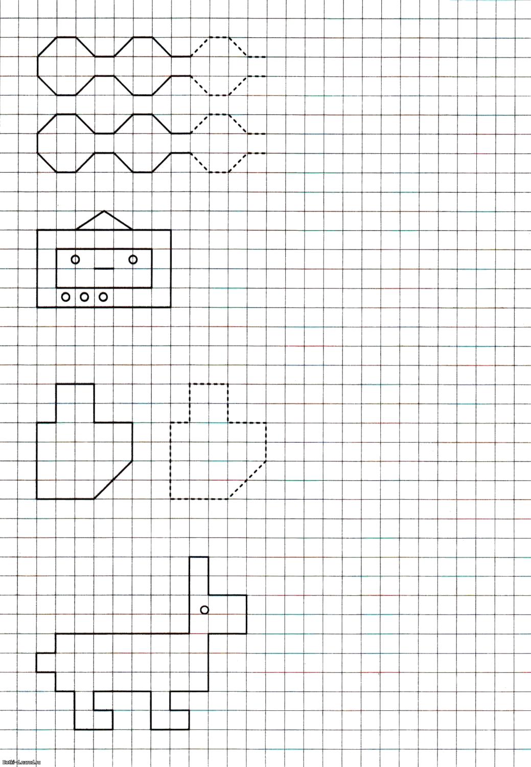 Рисунки по клеточкам в тетради линиями 3д