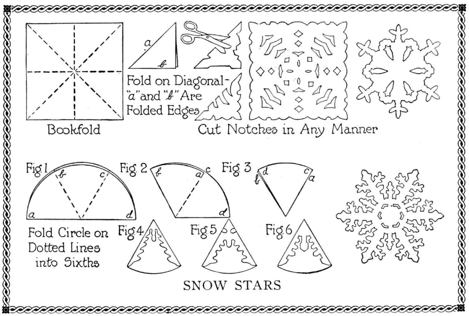 Как вырезать снежинки из бумаги схемы