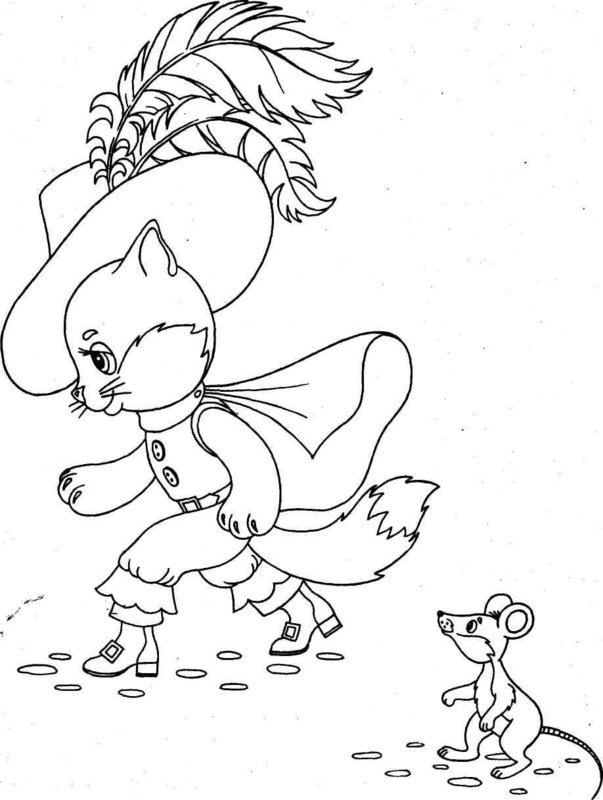 Puss-in-Boots Кот в сапогах: рисунок карандашом