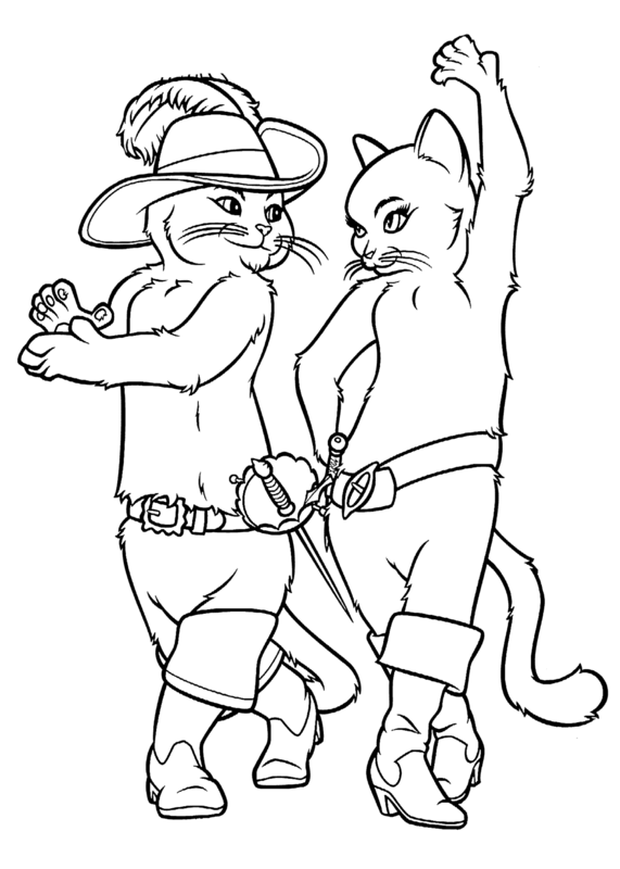 Puss-in-Boots Кот в сапогах: рисунок карандашом