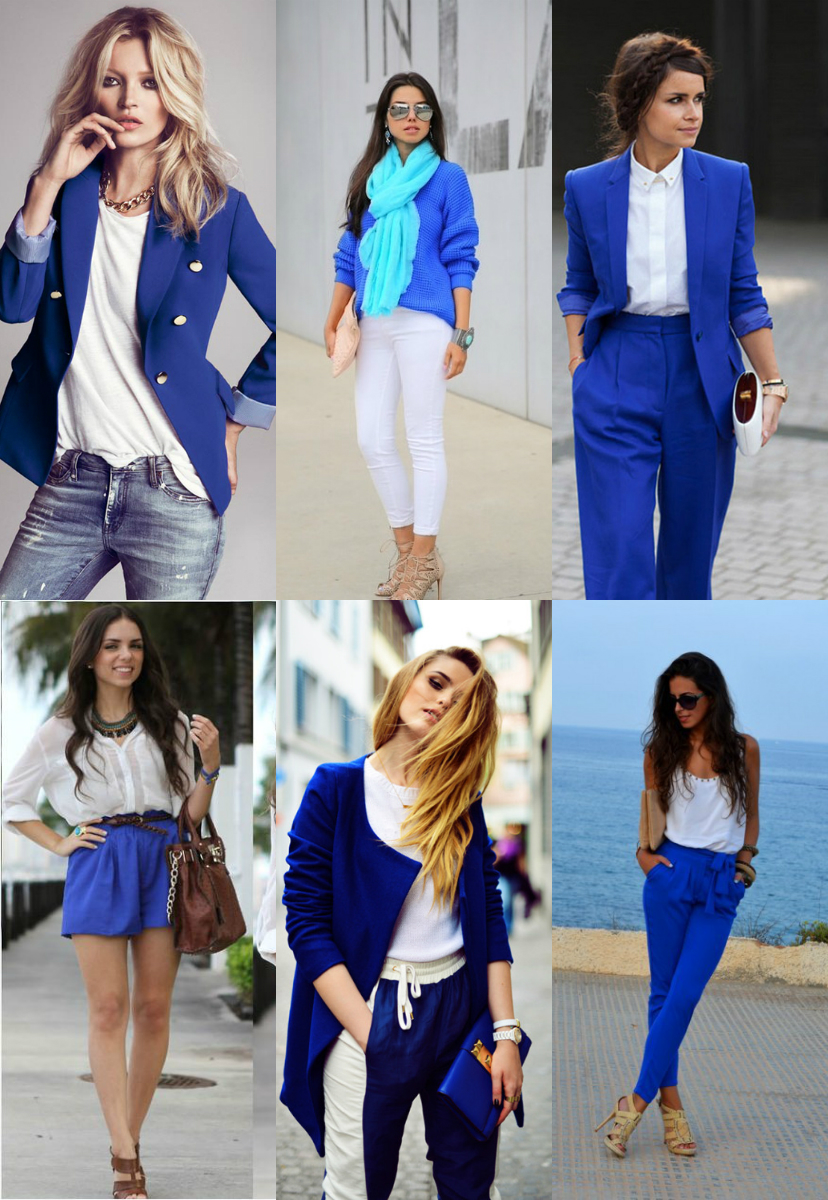 С каким цветом сочетается темно синий цвет в одежде для женщин