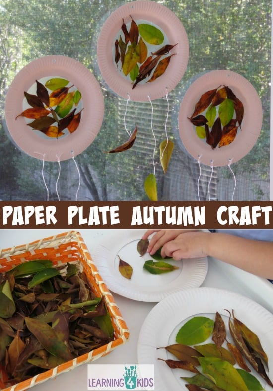 Super simple paper plate autumn craft
