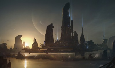 город планеты будущее здания