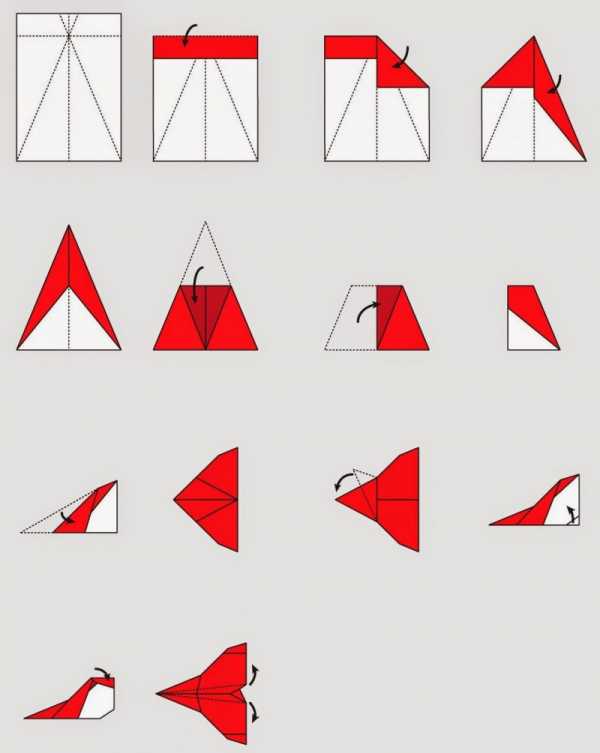 Самолет оригами для детей схема простая