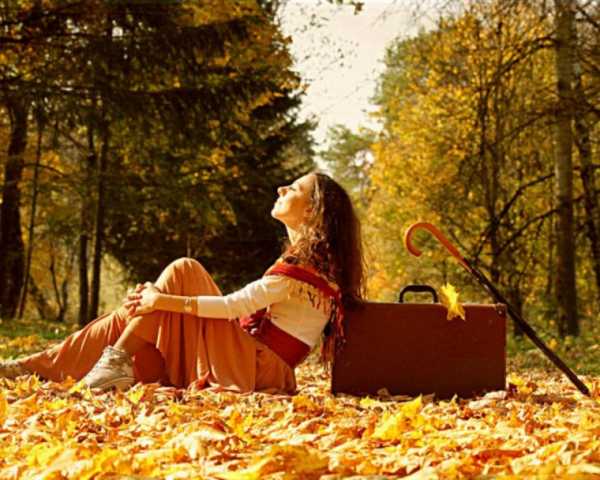 Красивые картинки женщина осень