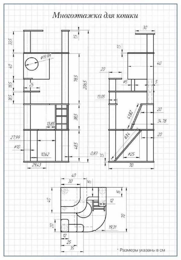 Домик для кота своими руками из фанеры чертежи с размерами