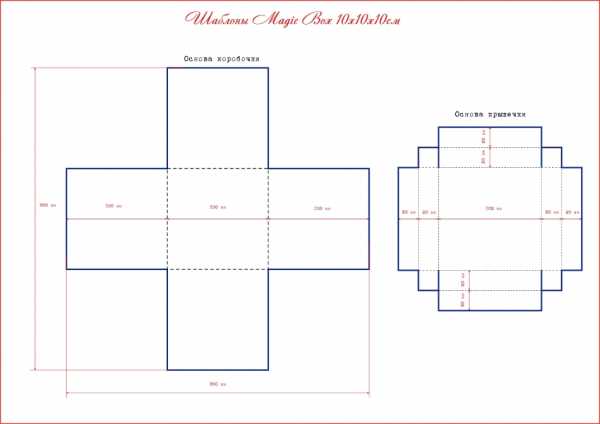 Схема коробки для подарка