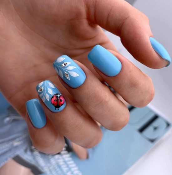Дизайн ногтей на короткие ногти квадратной формы с дизайном фото красивый