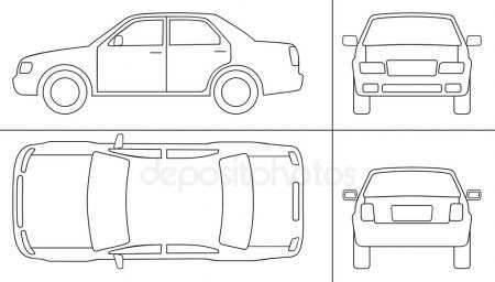 Автомобиль сверху рисунок