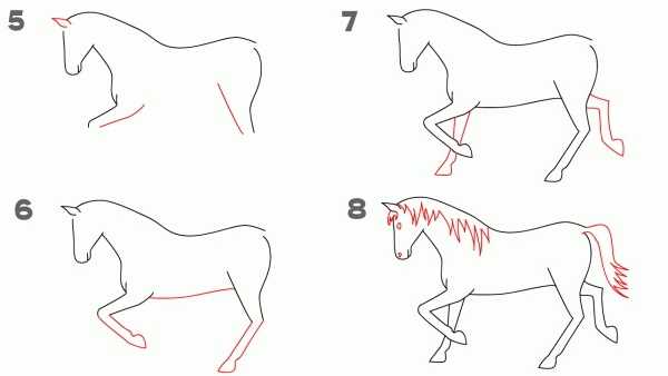 Как нарисовать коня. Как быстро нарисовать коня легко. Нарисовать коня поэтапно для детей легко и просто. Нарисовать коня поэтапно карандашом для начинающих ребенку. Как нарисовать лошадку для детей очень легко и быстро.