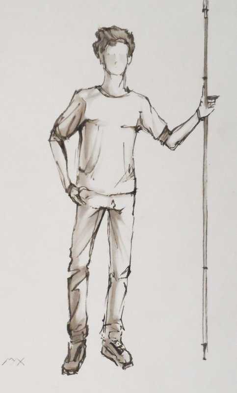 Силуэт человека рисунок карандашом легкий