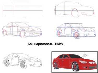 Машина простым карандашом поэтапно