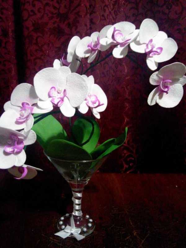 Мастер класс орхидея из фоамирана с пошаговым фото для начинающих