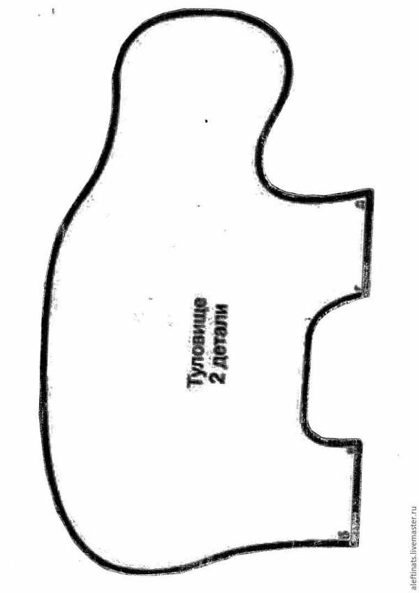 Выкройка бегемота из кожи пуфик с размерами